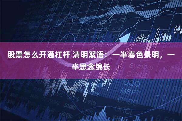 股票怎么开通杠杆 清明絮语：一半春色景明，一半思念绵长